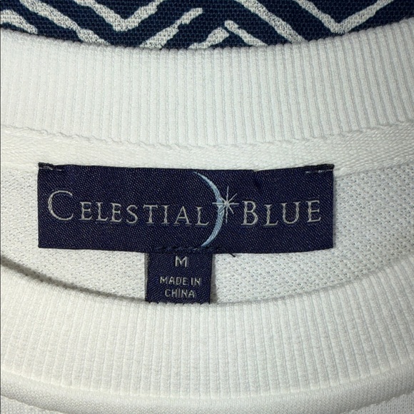 White Sweatshirt with Pink Accents - Picture 2 of 6